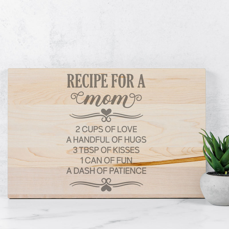 Recipe for Mom Traditional Wood Cutting Board
