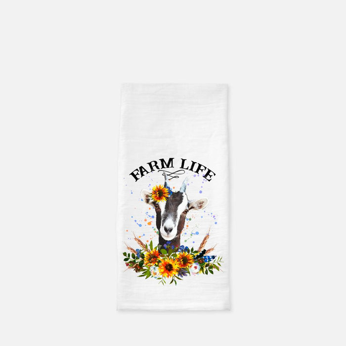 Goat Farm Life Tea Towel (Flour Sack)