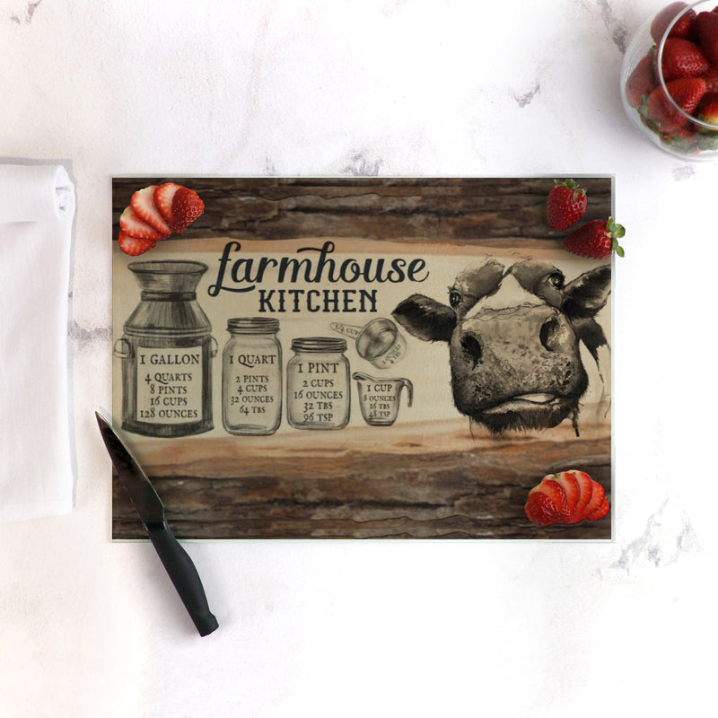 Farmhouse Cow Cutting Board