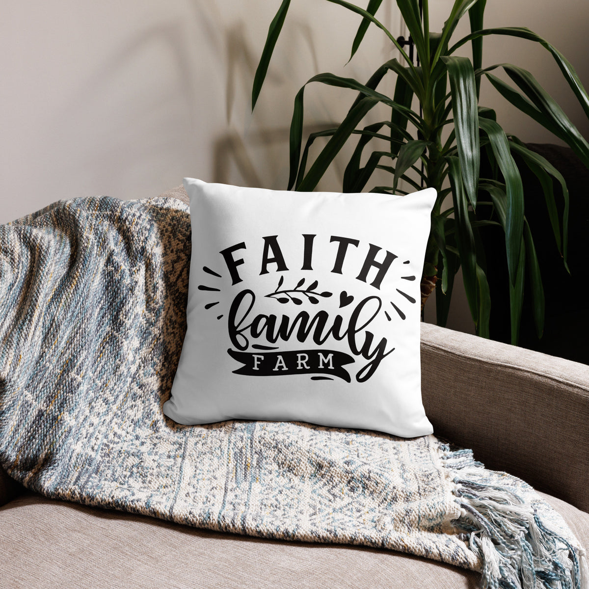 Faith Family Farm Pillow