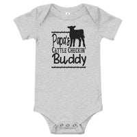 Papa's Cattle Checkin Buddy Baby short sleeve onesie
