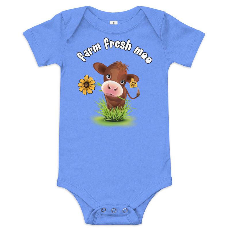 Farm Fresh Moo Baby Onesie
