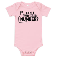 Can I Get Your Number Baby short sleeve onesie