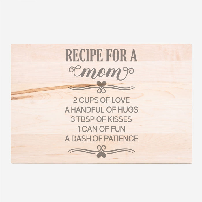 Recipe for Mom Traditional Wood Cutting Board