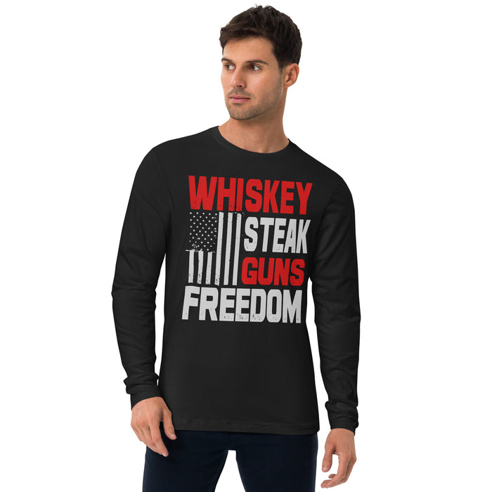 Whiskey Steak Long Sleeve Fitted Crew
