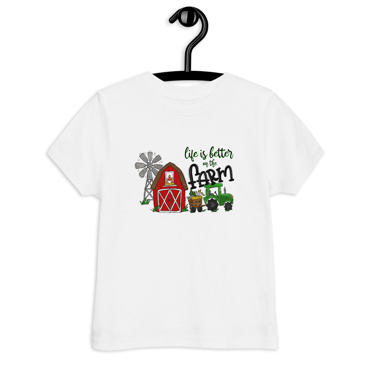 Life is better on the farm Toddler jersey t-shirt